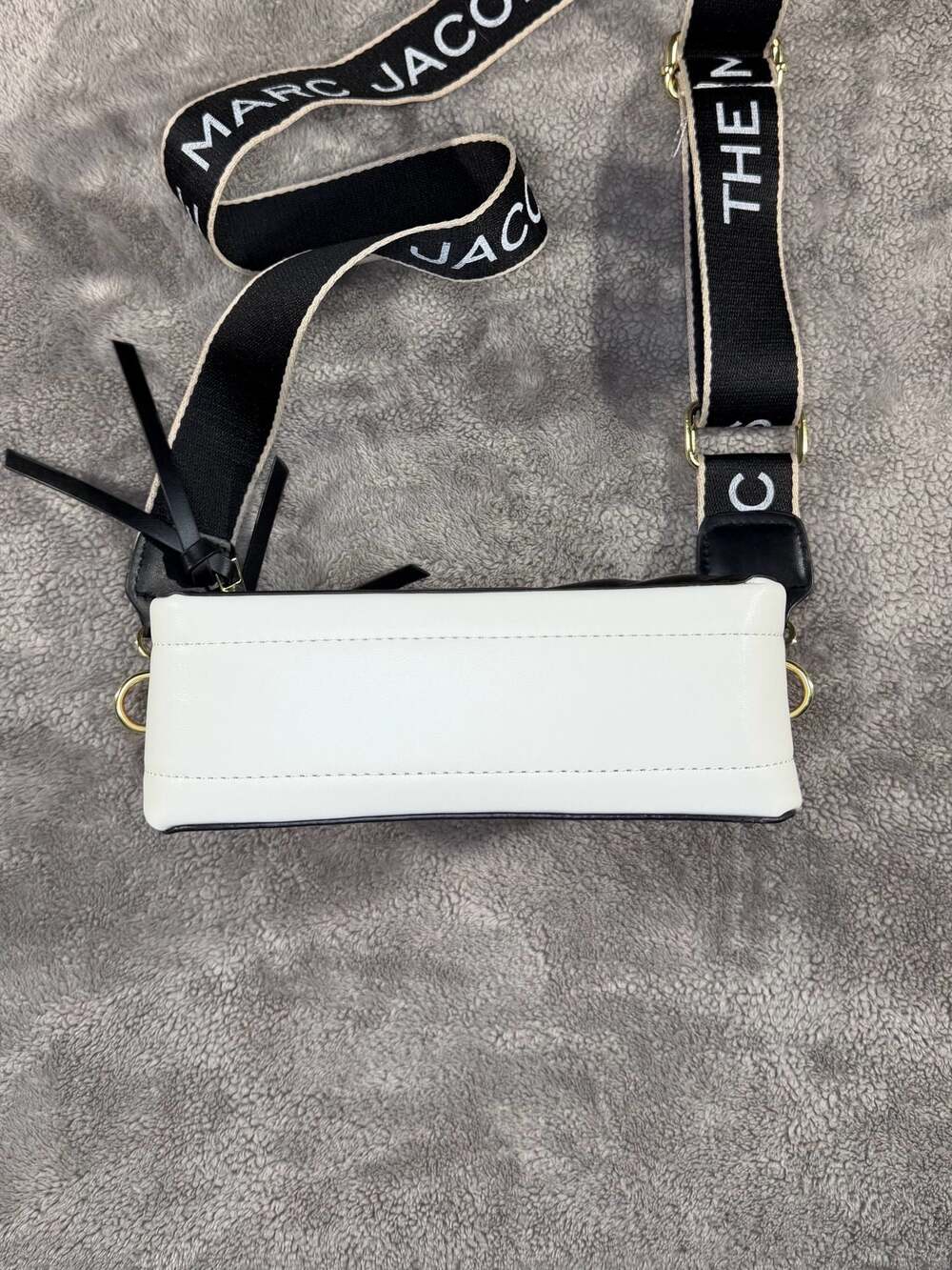 Marc Jacobs The Snapshot Colorblock Leather Crossbody Bag Black Orange White - Picture 4 of 8